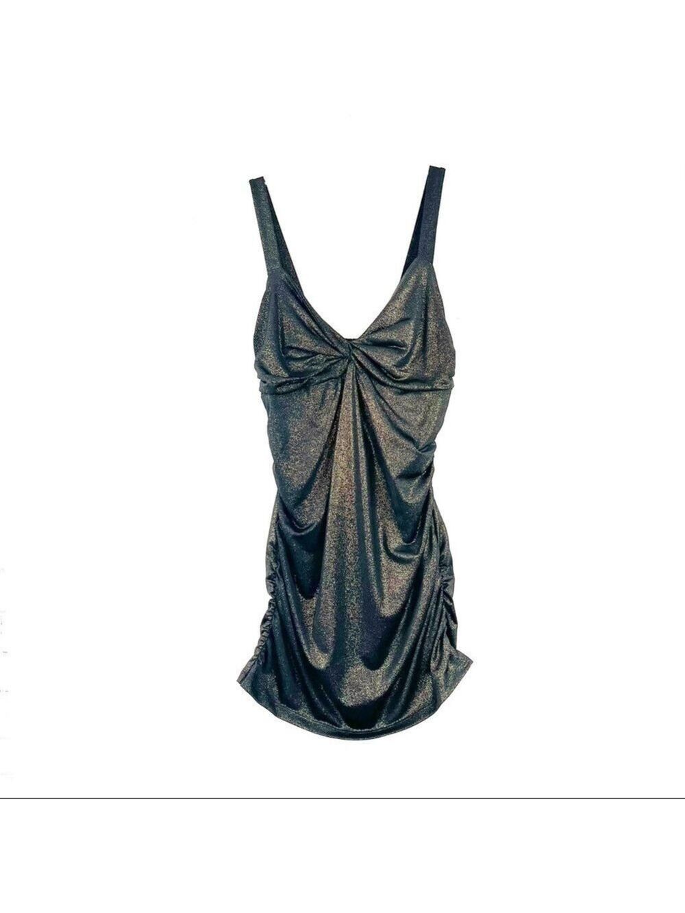 NEW-VINTAGE Charlotte Russe Golden Shimmery Fitted Elasticized Camisole Top